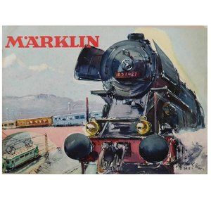 Vintage Toy Catalog 1954 Marklin D54 E Model Railroad Trains and Accessories